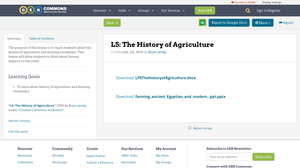 L5: The History of Agriculture | OER Commons