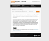 ENGL 235 – Technical Writing ENGL 235 – Technical Writing