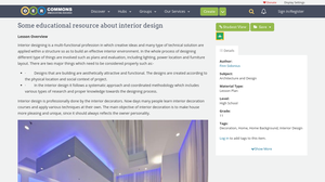 Some educational resource about interior design | OER Commons