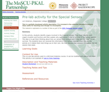 Pre-lab activity for the Special Senses Pre-lab activity for the Special Senses