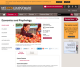 Economics and Psychology, Spring 2004 Economics and Psychology, Spring 2004