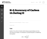Accuracy of Carbon 14 Dating II Accuracy of Carbon 14 Dating II
