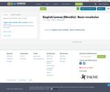 English Lesson (Moodle) - Basic vocabular English Lesson (Moodle) - Basic vocabular