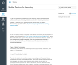 Mobile Devices for Learning