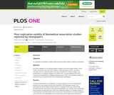 Poor replication validity of biomedical association studies reported by newspapers Poor replication validity of biomedical association studies reported by newspapers