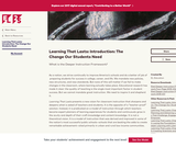 Learning That Lasts: Introduction: The Change Our Students Need Learning That Lasts: Introduction: The Change Our Students Need