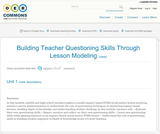 Building Teacher Questioning Skills Through Lesson Modeling Building Teacher Questioning Skills Through Lesson Modeling
