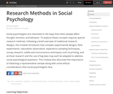 Research Methods in Social Psychology