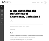 Extending the Definitions of Exponents, Variation 2