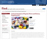 Critical Analysis of Popular Diets and Dietary Supplements Critical Analysis of Popular Diets and Dietary Supplements