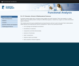 Functional analysis Functional analysis