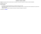 Atmospheric Transport Calculator