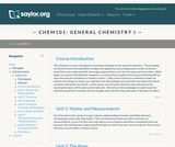 General Chemistry I General Chemistry I
