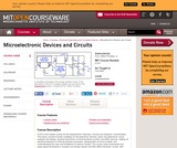 Microelectronic Devices and Circuits, Fall 2009 Microelectronic Devices and Circuits, Fall 2009