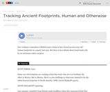 Tracking Ancient Footprints, Human and Otherwise