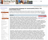 An Experiential Pedagogy for Sustainability Ethics: The Externalities Game