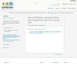 How to Publish an Articulate Project onto Google Drive and View it on the Web