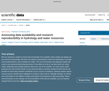 Assessing data availability and research reproducibility in hydrology and water resources