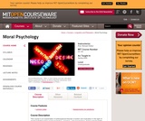 Moral Psychology, Spring 2009 Moral Psychology, Spring 2009