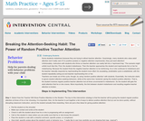 Breaking the Attention-Seeking Habit: The Power of Random Positive Teacher Attention Breaking the Attention-Seeking Habit: The Power of Random Positive Teacher Attention