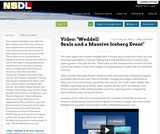 Video: "Weddell Seals and a Massive Iceberg Event"