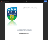 Assessment Issues in Higher Education