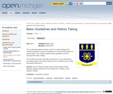 Basic Guidelines and History Taking Basic Guidelines and History Taking