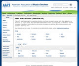 AAPT News Archive (eNNOUNCER)