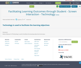 Facilitating Learning Outcomes through Student - Screen Interaction - Technology Facilitating Learning Outcomes through Student - Screen Interaction - Technology