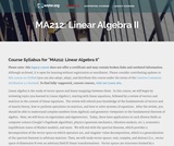 Linear Algebra II Linear Algebra II