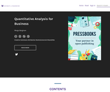 Quantitative Analysis for Business