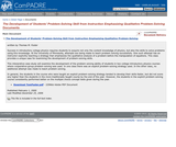 The Development of Students' Problem-Solving Skill from Instruction Emphasizing Qualitative Problem-Solving