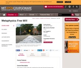 Metaphysics: Free Will, Fall 2004 Metaphysics: Free Will, Fall 2004