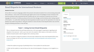 Email Etiquette for International Students | OER Commons