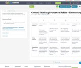 Critical Thinking Evaluation Rubric —Elementary Critical Thinking Evaluation Rubric —Elementary