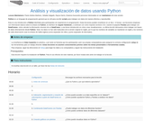 Análisis y visualización de datos usando Python Análisis y visualización de datos usando Python