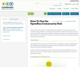 How to Use the OpenStax Community Hub How to Use the OpenStax Community Hub