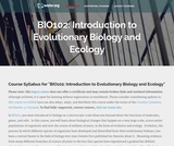 Introduction to Evolutionary Biology and Ecology Introduction to Evolutionary Biology and Ecology
