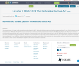 Lesson 1 1850-1874 The Nebraska Kansas-Act Lesson 1 1850-1874 The Nebraska Kansas-Act