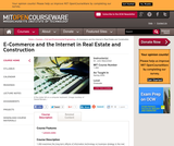 E-Commerce and the Internet in Real Estate and Construction, Spring 2004 E-Commerce and the Internet in Real Estate and Construction, Spring 2004