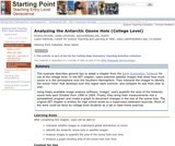 Analyzing the Antarctic Ozone Hole (College Level) Analyzing the Antarctic Ozone Hole (College Level)