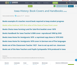 Iowa History: Book Covers and Handbooks Iowa History: Book Covers and Handbooks