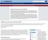 Differences Across the Curriculum: Part 1 Differences Across the Curriculum: Part 1