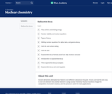Nuclear chemistry Nuclear chemistry