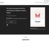 The Environmental Politics and Policy of Western Public Lands