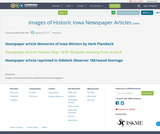 Images of Historic Iowa Newspaper Articles Images of Historic Iowa Newspaper Articles