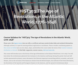 The Age of Revolutions in the Atlantic World, 1776-1848 The Age of Revolutions in the Atlantic World, 1776-1848