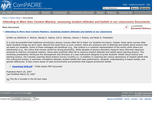 Attending to More than Content Mastery: assessing student attitudes and beliefs in our classrooms