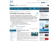 Knowledge Technologies in Context Knowledge Technologies in Context