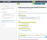 Daily Routine, Novice High, English Foundations